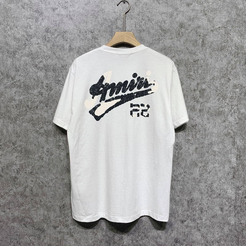 CASA-AMIRI 2025 New High Quality Cotton Flower Logo T-Shirt 082