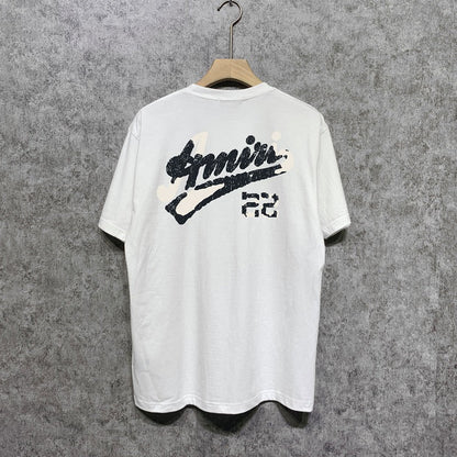 CASA-AMIRI 2025 New High Quality Cotton Flower Logo T-Shirt 082