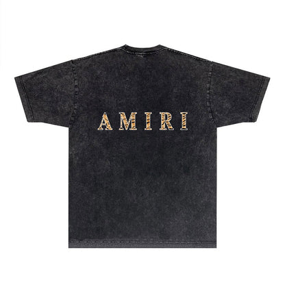 CASA-AMIRI 2025 New High Quality Cotton Flower Logo T-Shirt D043