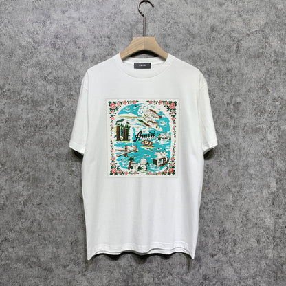 CASA-AMIRI 2025 New High Quality Cotton Flower Logo T-Shirt