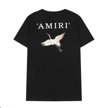 CASA-AMIRI 2025 New High Quality Cotton Flower Logo T-Shirt