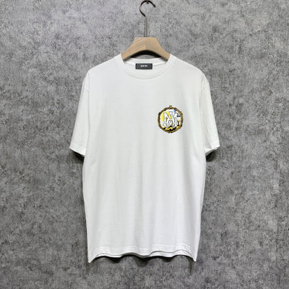 CASA-AMIRI 2025 New High Quality Cotton Flower Logo T-Shirt