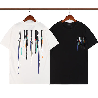 CASA-AMIRI 2025 New High Quality Cotton Flower Logo T-Shirt