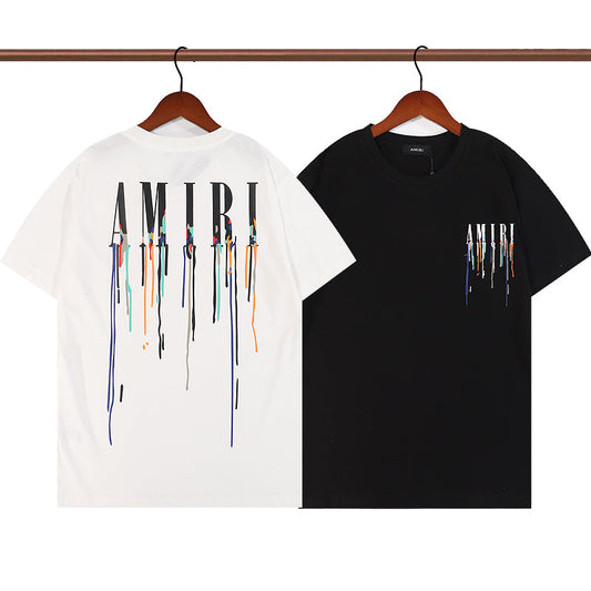 CASA-AMIRI 2025 New High Quality Cotton Flower Logo T-Shirt