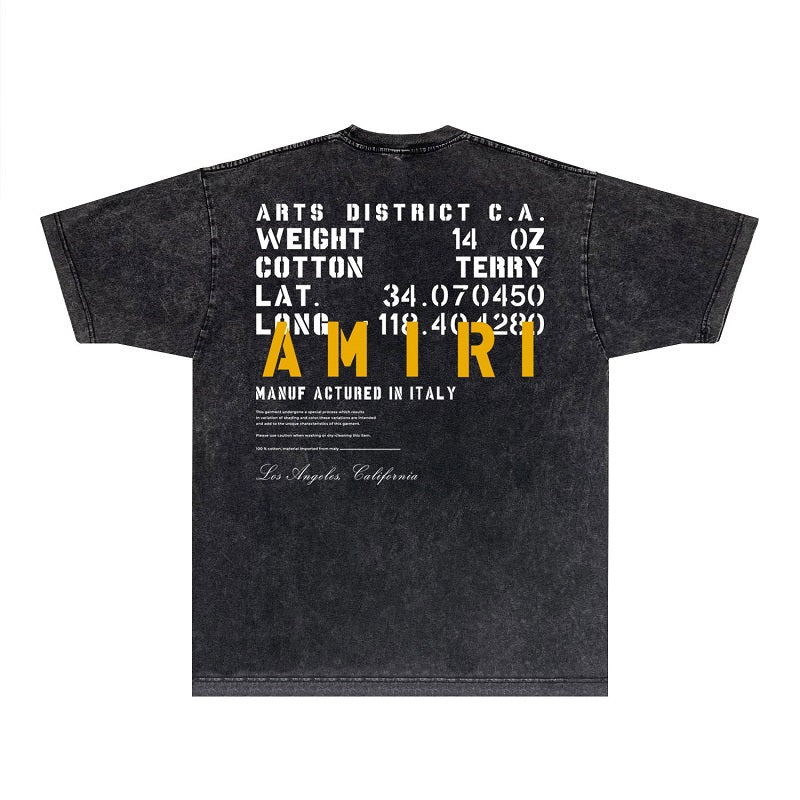 CASA-AMIRI 2025 New High Quality Cotton Flower Logo T-Shirt D054