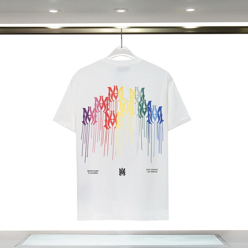 CASA-AMIRI 2025 New High Quality Cotton Flower Logo T-Shirt