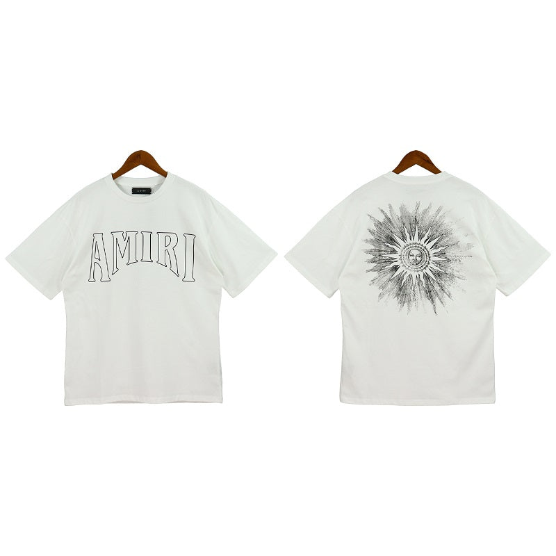 CASA-AMIRI 2025 New High Quality Cotton Flower Logo T-Shirt