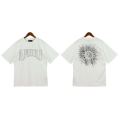 CASA-AMIRI 2025 New High Quality Cotton Flower Logo T-Shirt