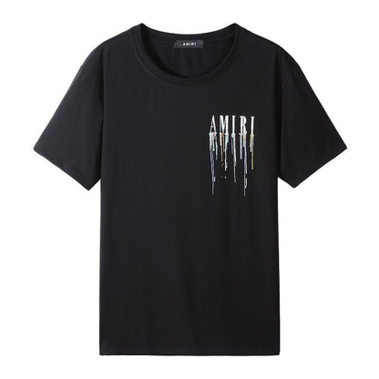CASA-AMIRI 2025 New High Quality Cotton Flower Logo T-Shirt 2235