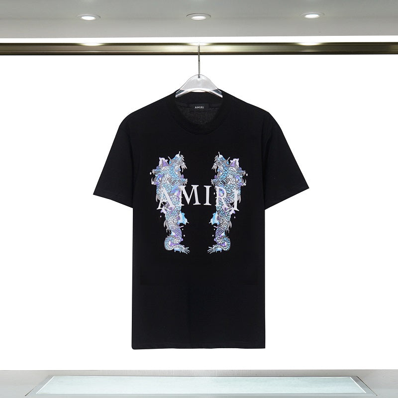 CASA-AMIRI 2025 New High Quality Cotton Flower Logo T-Shirt
