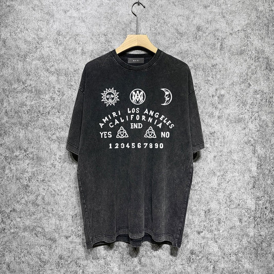 CASA-AMIRI 2025 New High Quality Cotton Flower Logo T-Shirt D073