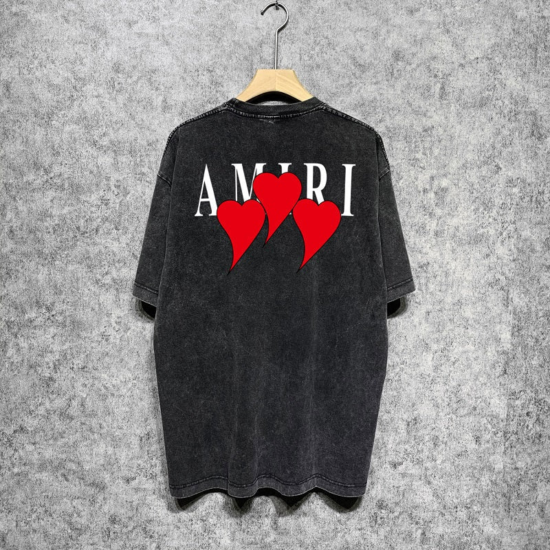 CASA-AMIRI 2025 New High Quality Cotton Flower Logo T-Shirt D004