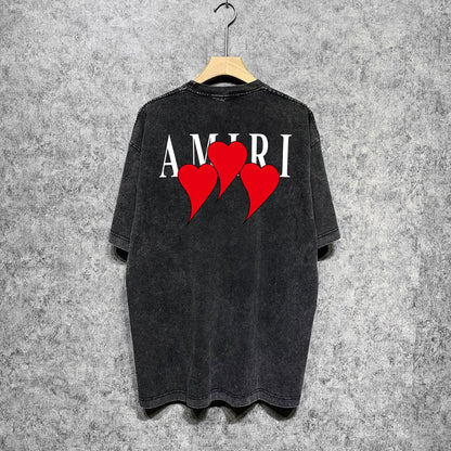 CASA-AMIRI 2025 New High Quality Cotton Flower Logo T-Shirt D004