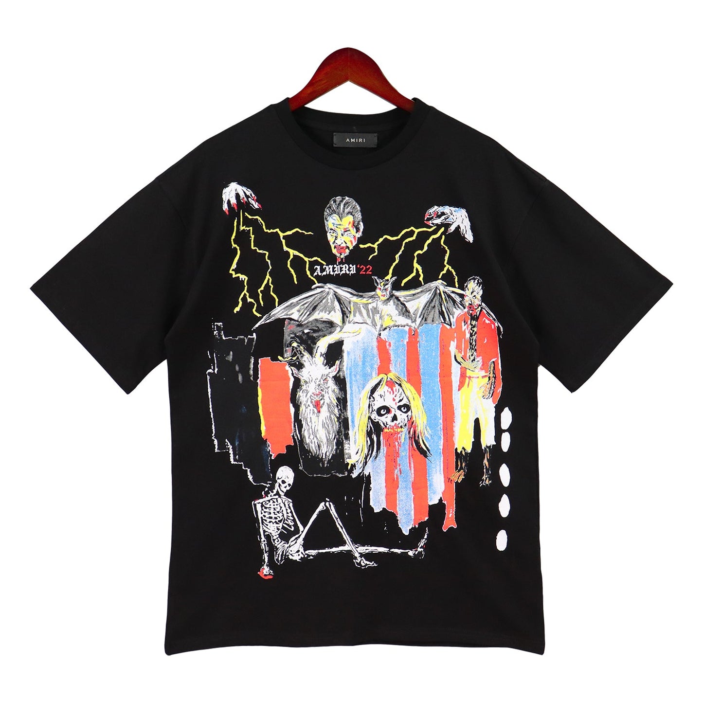 CASA-AMIRI 2025 New High Quality Cotton Flower Logo T-Shirt