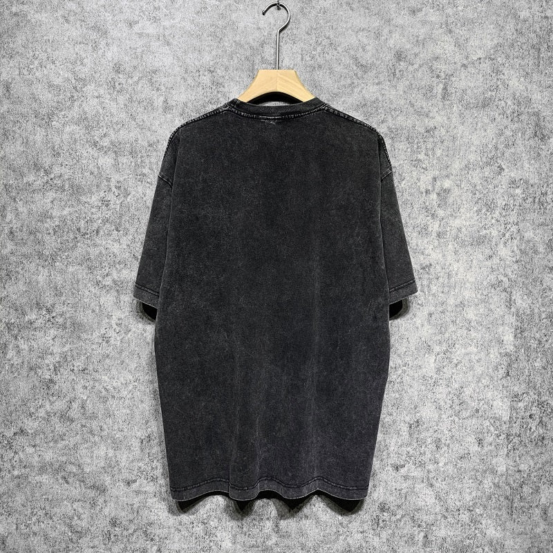 CASA-AMIRI 2025 New High Quality Cotton Flower Logo T-Shirt D002
