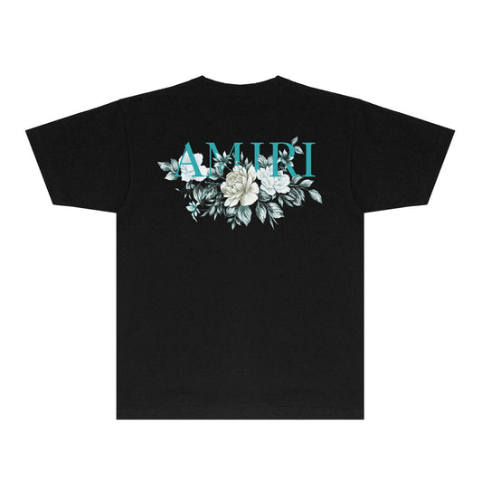 CASA-AMIRI 2025 New High Quality Cotton Flower Logo T-Shirt
