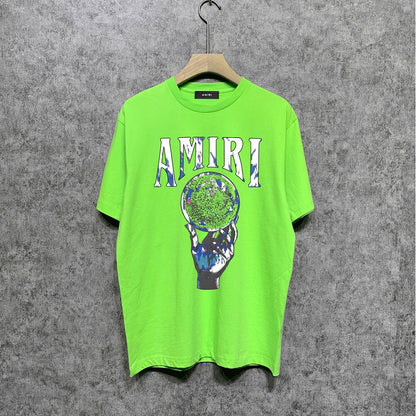CASA-AMIRI 2025 New High Quality Cotton Flower Logo T-Shirt 074