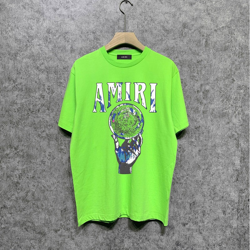 CASA-AMIRI 2025 New High Quality Cotton Flower Logo T-Shirt 074