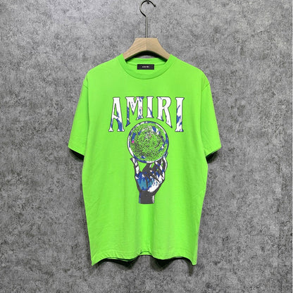 CASA-AMIRI 2025 New High Quality Cotton Flower Logo T-Shirt 074