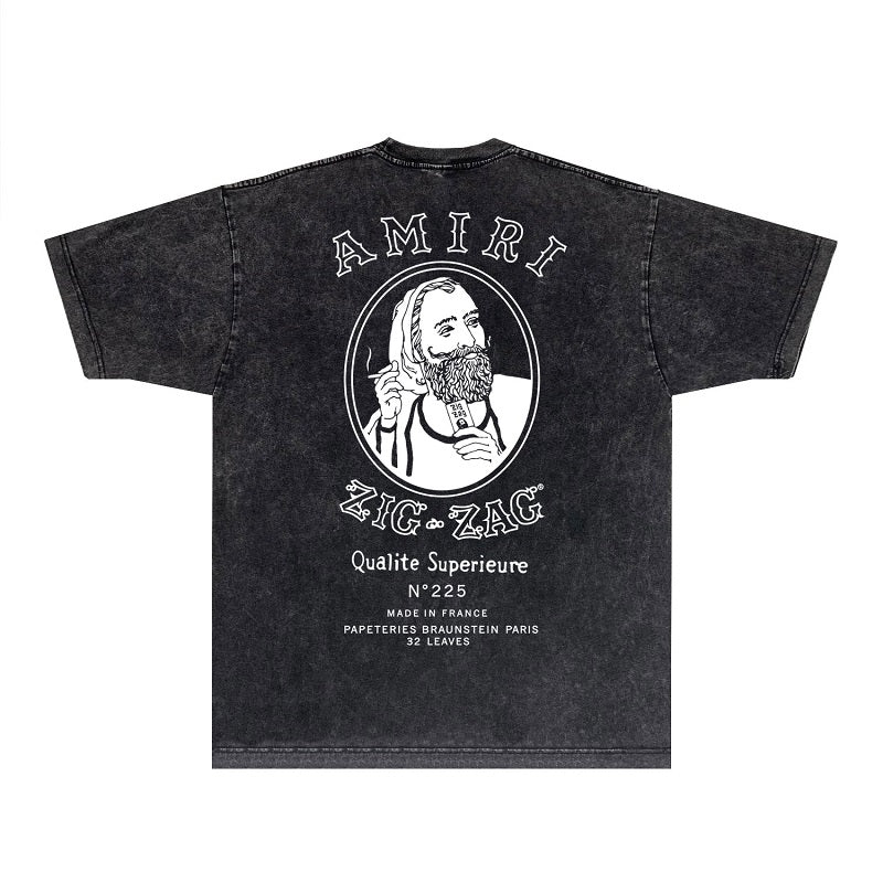 CASA-AMIRI 2025 New High Quality Cotton Flower Logo T-Shirt D07