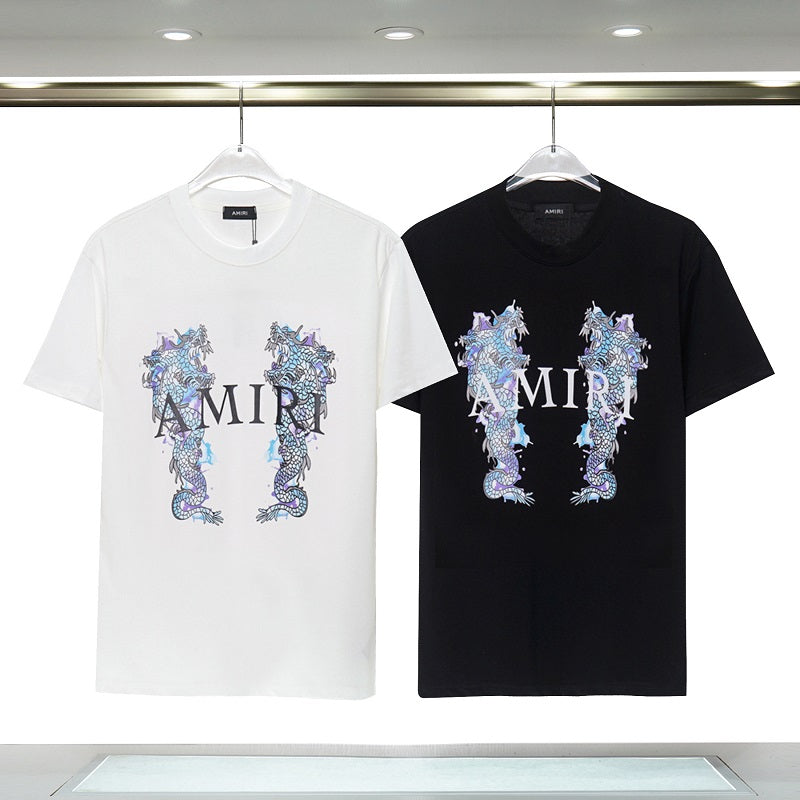 CASA-AMIRI 2025 New High Quality Cotton Flower Logo T-Shirt