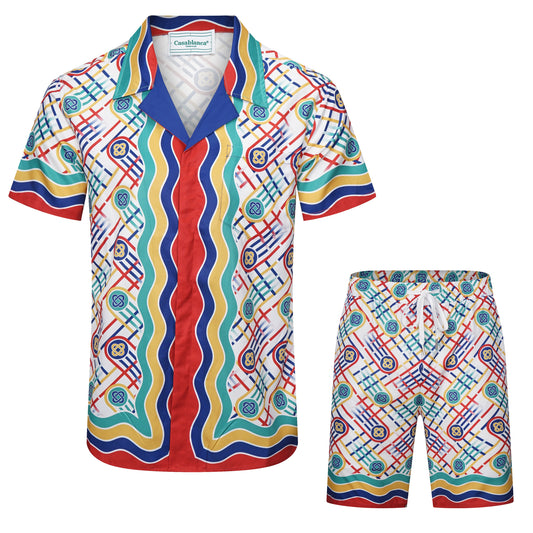 CASABLANCA 2025 New Shirt Shorts Set