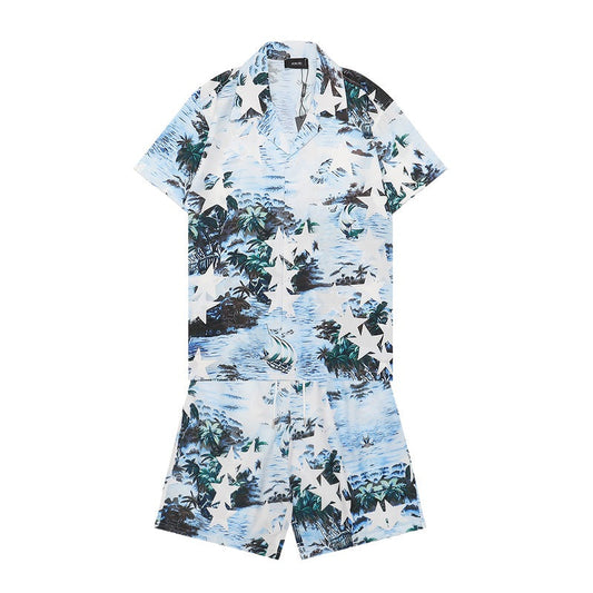 CASA-AMIRI 2025 New Shirt Shorts Set
