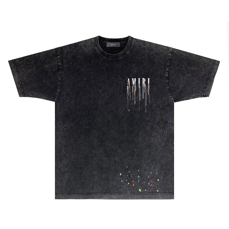 CASA-AMIRI 2025 New High Quality Cotton Flower Logo T-Shirt D009