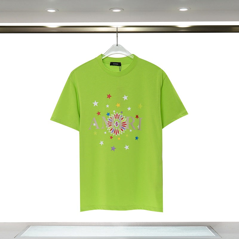 CASA-AMIRI 2025 New High Quality Cotton Flower Logo T-Shirt