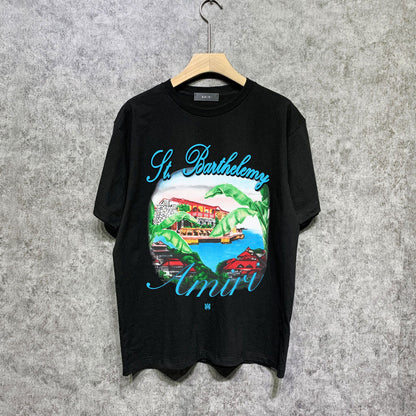 CASA-AMIRI 2025 New High Quality Cotton Flower Logo T-Shirt