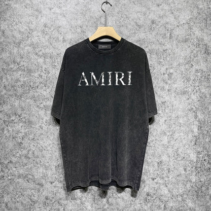 CASA-AMIRI 2025 New High Quality Cotton Flower Logo T-Shirt D013