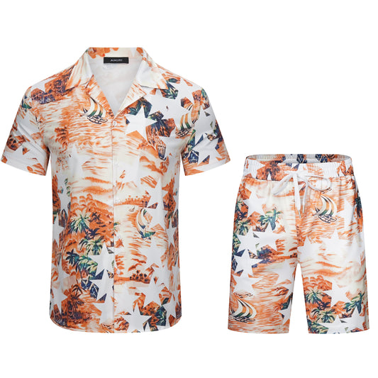 CASA-AMIRI 2025 New Shirt Shorts Set