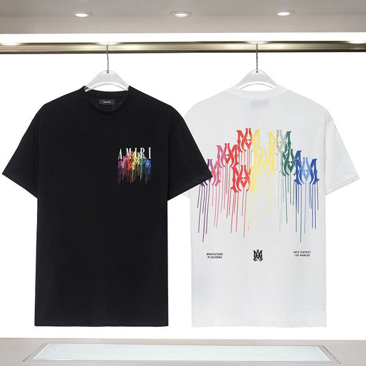 CASA-AMIRI 2025 New High Quality Cotton Flower Logo T-Shirt