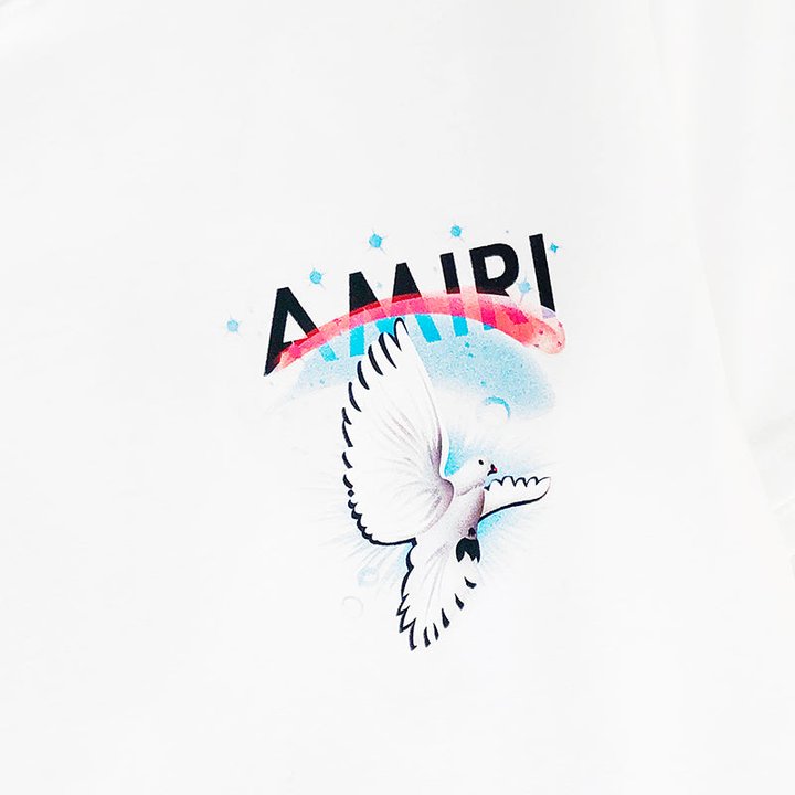 CASA-AMIRI 2025 New High Quality Cotton Flower Logo T-Shirt
