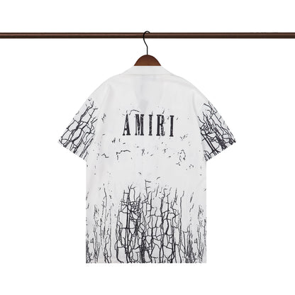 CASA-AMIRI 2025 New High Quality Cotton Flower Logo T-Shirt