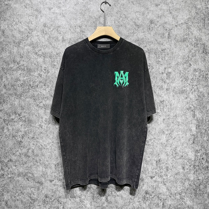 CASA-AMIRI 2025 New High Quality Cotton Flower Logo T-Shirt D045