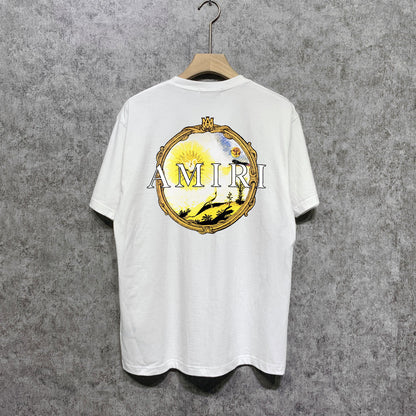CASA-AMIRI 2025 New High Quality Cotton Flower Logo T-Shirt