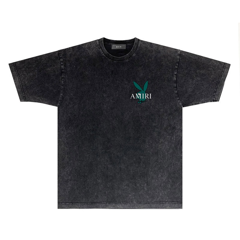 CASA-AMIRI 2025 New High Quality Cotton Flower Logo T-Shirt D010