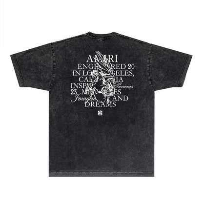 CASA-AMIRI 2025 New High Quality Cotton Flower Logo T-Shirt D080