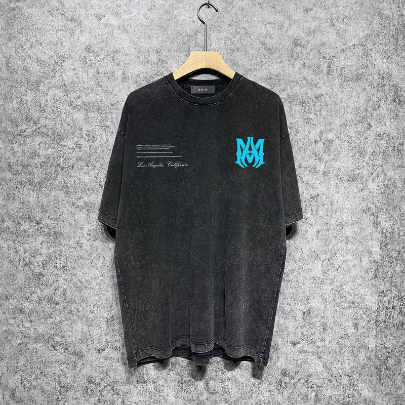 CASA-AMIRI 2025 New High Quality Cotton Flower Logo T-Shirt D054