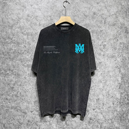 CASA-AMIRI 2025 New High Quality Cotton Flower Logo T-Shirt D054