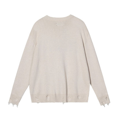 CASA-AMIRI 2025 NEW distressed sweater