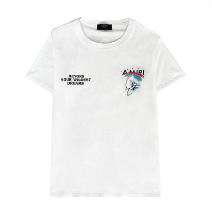 CASA-AMIRI 2025 New High Quality Cotton Flower Logo T-Shirt