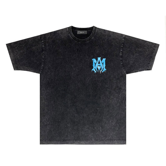 CASA-AMIRI 2025 New High Quality Cotton Flower Logo T-Shirt D045