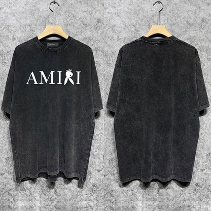 CASA-AMIRI 2025 New High Quality Cotton Flower Logo T-Shirt D028