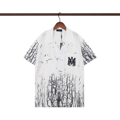 CASA-AMIRI 2025 New High Quality Cotton Flower Logo T-Shirt