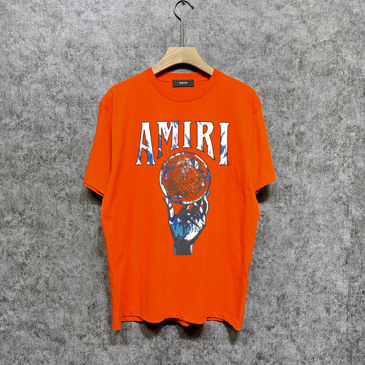 CASA-AMIRI 2025 New High Quality Cotton Flower Logo T-Shirt 074