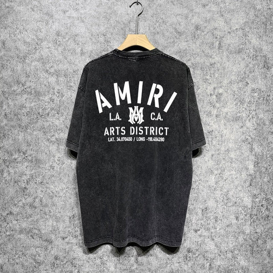 CASA-AMIRI 2025 New High Quality Cotton Flower Logo T-Shirt D056