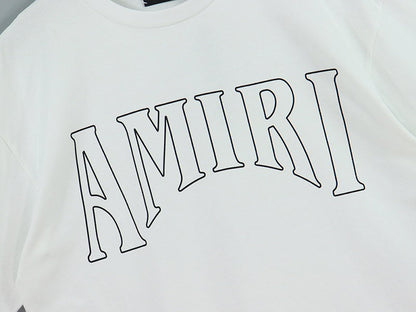 CASA-AMIRI 2025 New High Quality Cotton Flower Logo T-Shirt