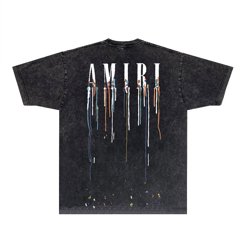 CASA-AMIRI 2025 New High Quality Cotton Flower Logo T-Shirt D009